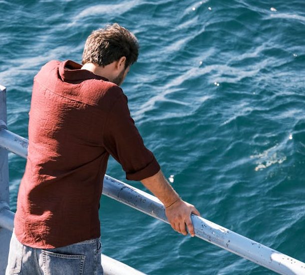 Nauseous man during a Maui whale watching tour.